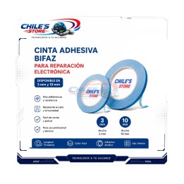 Cinta bifaz negra para pantallas 3 mm y 10 mm | Chile’s Store