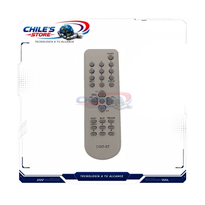 Control remoto compatible con TV Daewoo – DGT-07 | Chile's Store